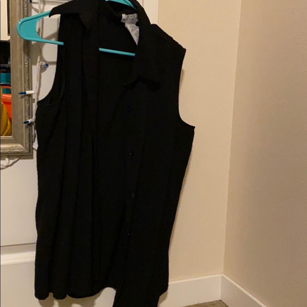 Button down black vest